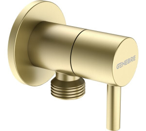 Válvula de escuadra redonda 1/2" x 1/2" Oro Cepillado